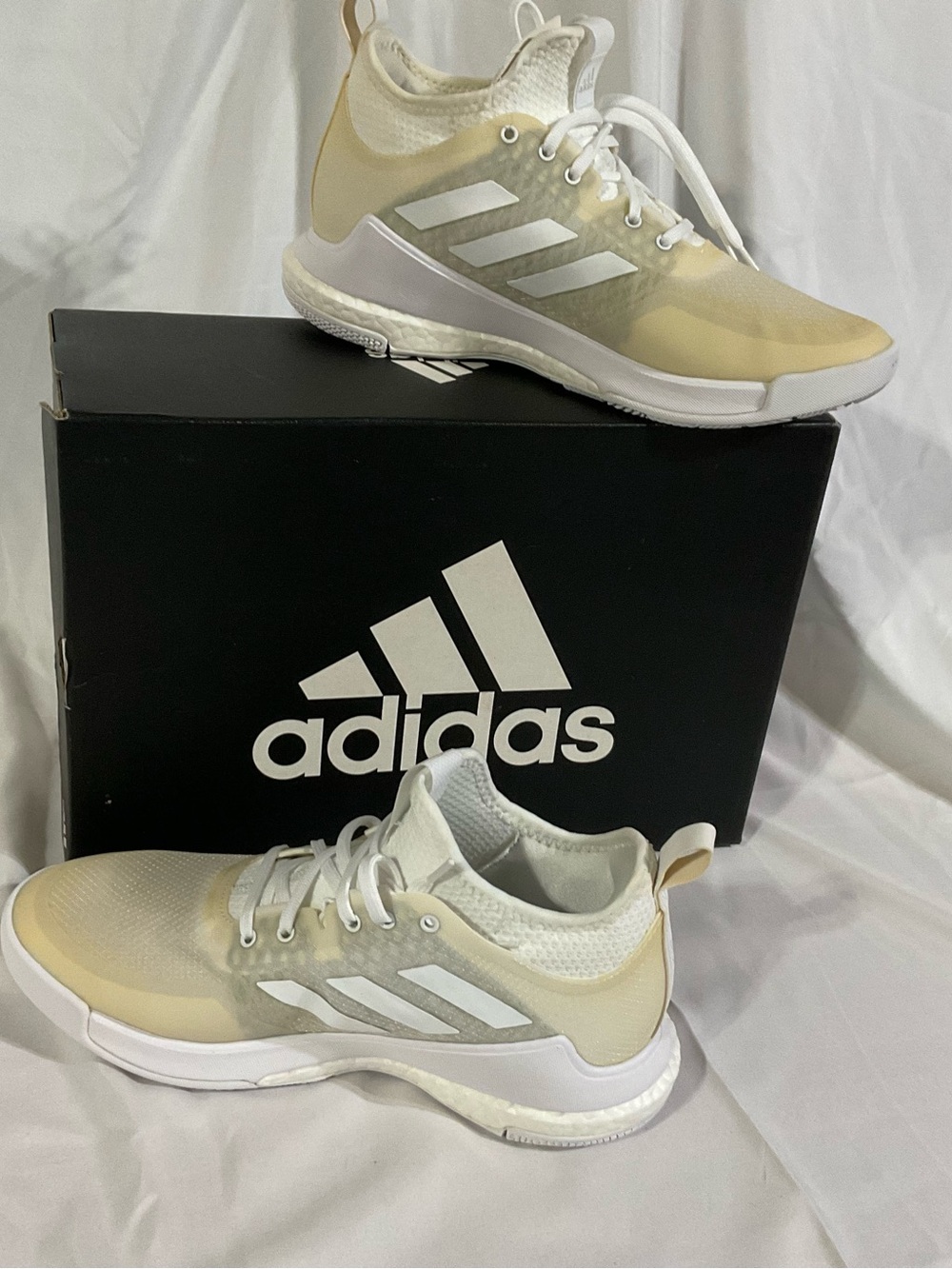 adidas Women's Beige White Athletic Shoes